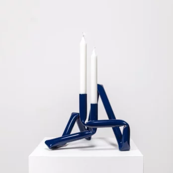 Bougeoir Bucatini bleu aot studio objet royan