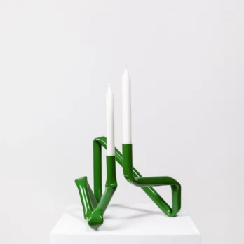 Bougeoir Bucatini vert aot studio objet royan
