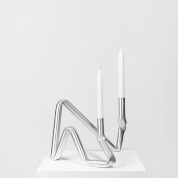 Bougeoir Bucatini aluminium aot studio objet royan