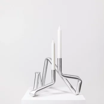 Bougeoir Bucatini aluminium aot studio objet royan