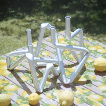 Bougeoir Bucatini aluminium aot studio objet royan