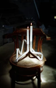Bougeoir Bucatini aluminium aot studio objet royan