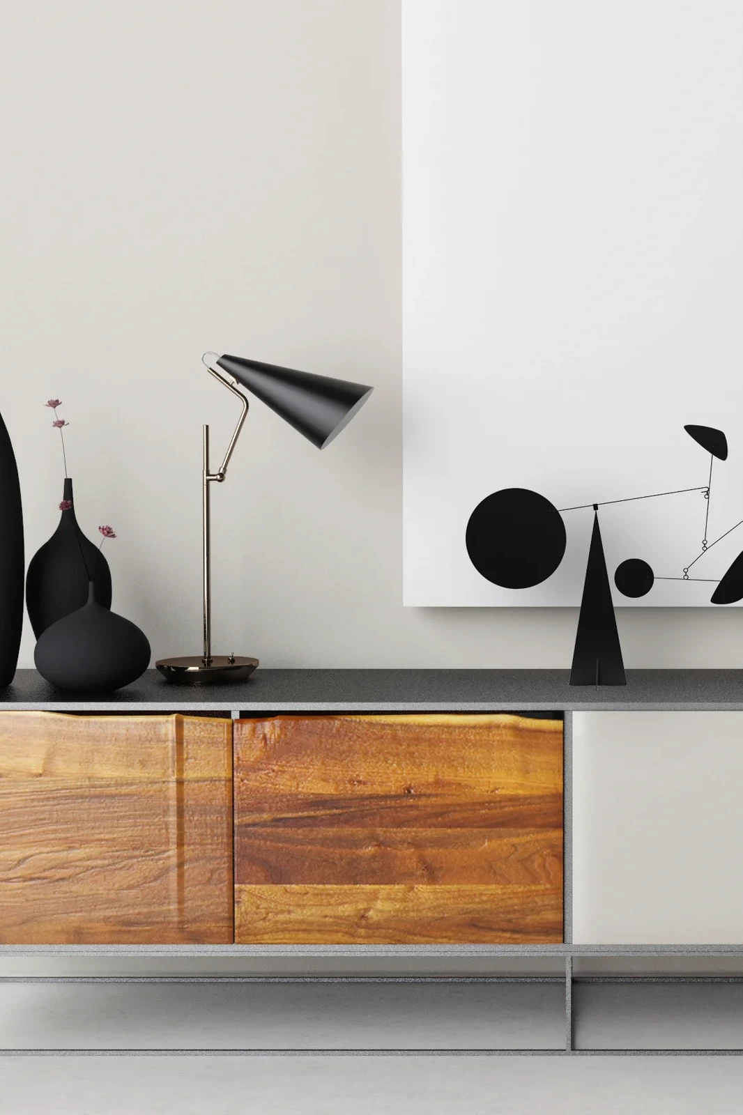 Mobile sur pied Santorini noir Volta Design en vente à L'Objet - Boutique de décoration design à Royan