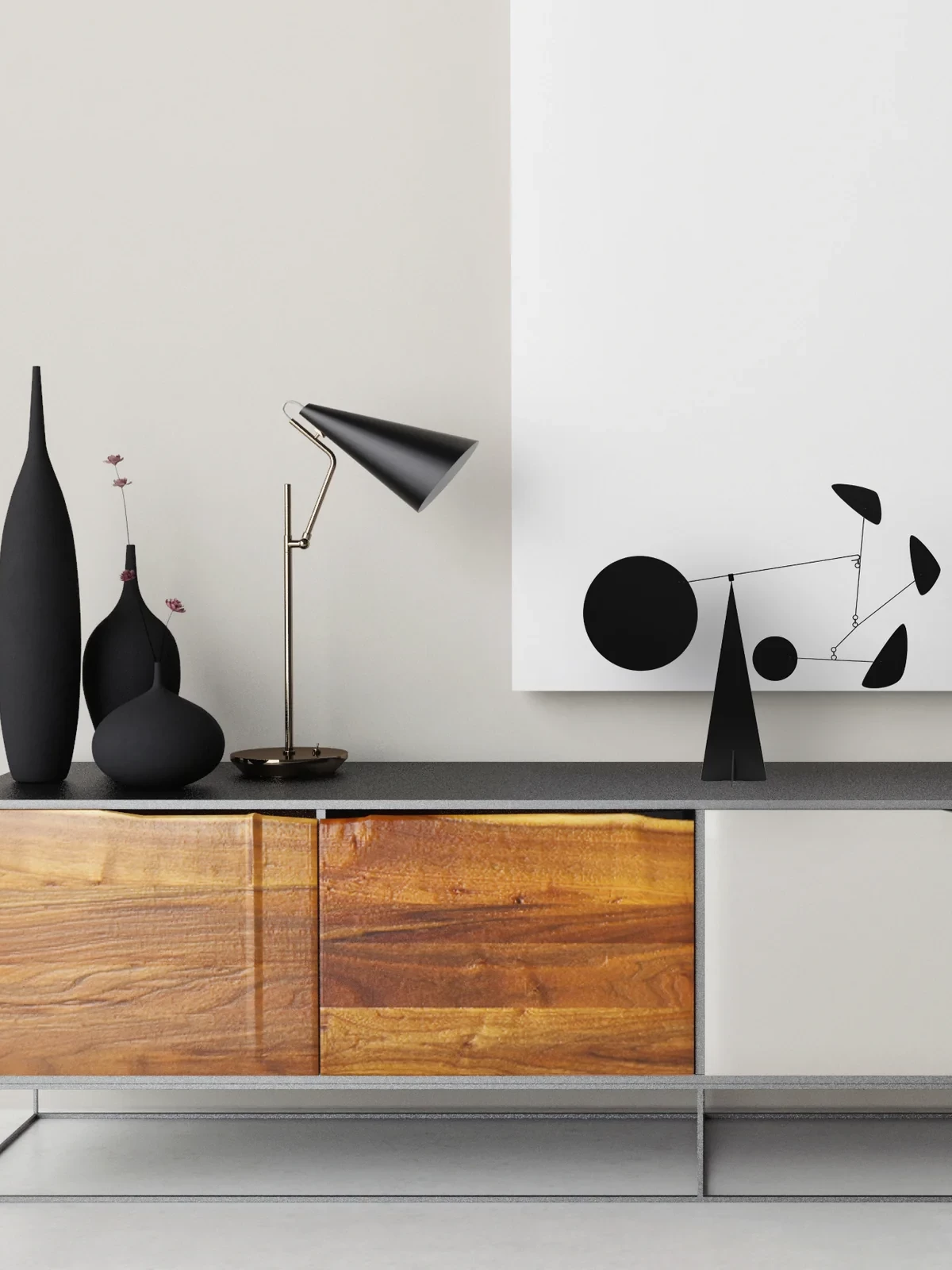 Mobile sur pied Santorini noir Volta Design en vente à L'Objet - Boutique de décoration design à Royan