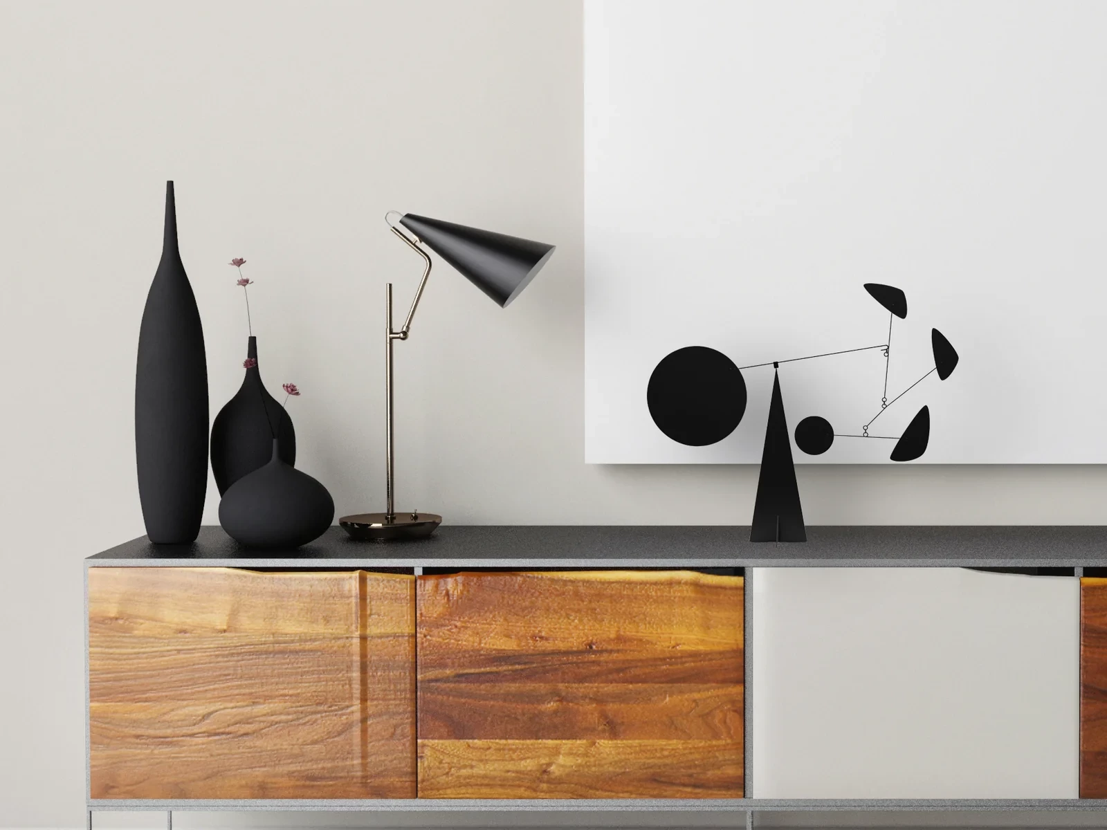 Mobile sur pied Santorini noir Volta Design en vente à L'Objet - Boutique de décoration design à Royan