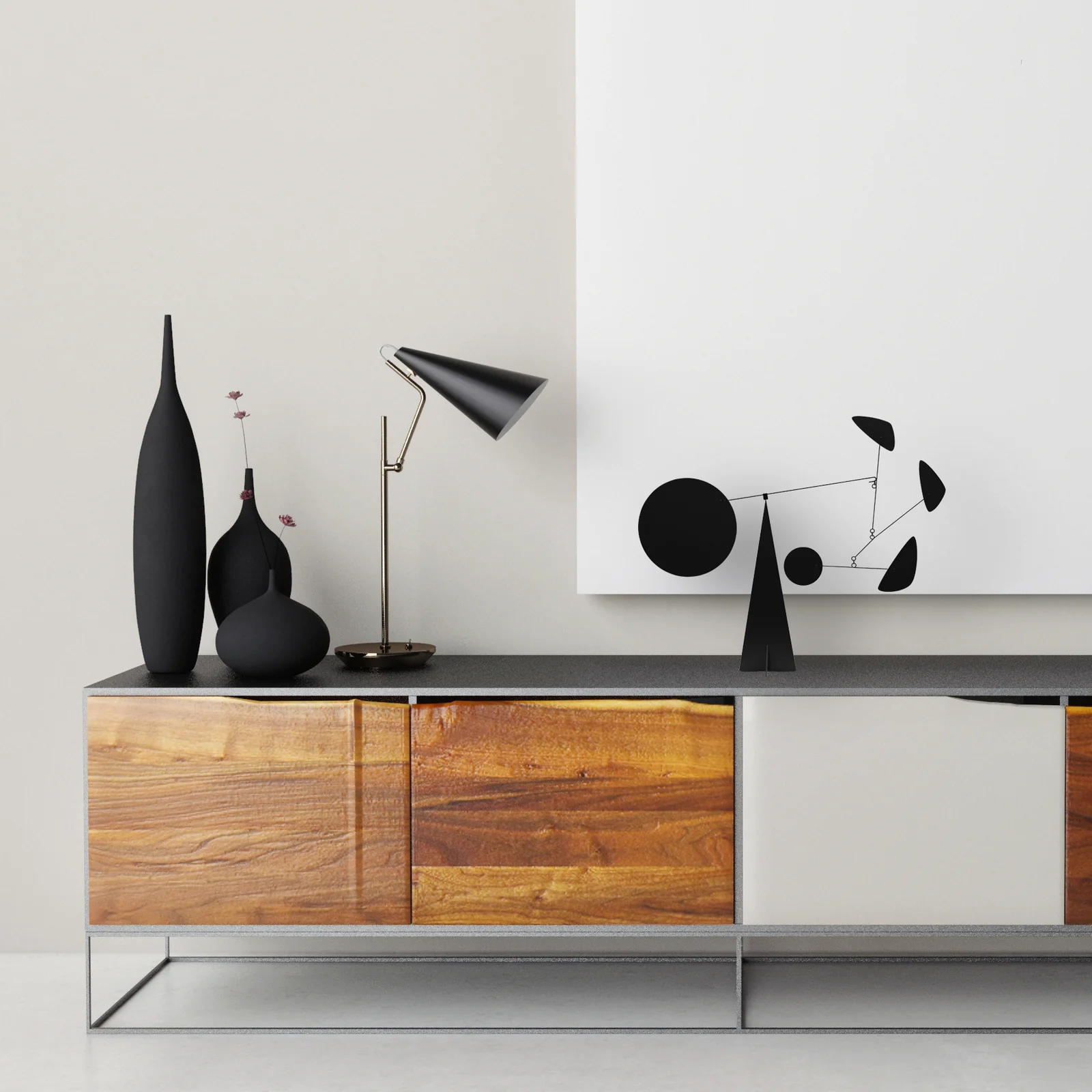 Mobile sur pied Santorini noir Volta Design en vente à L'Objet - Boutique de décoration design à Royan