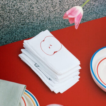 set de 4 serviettes brodées Hay