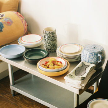 set de 4 serviettes brodées Hay l'objet royan