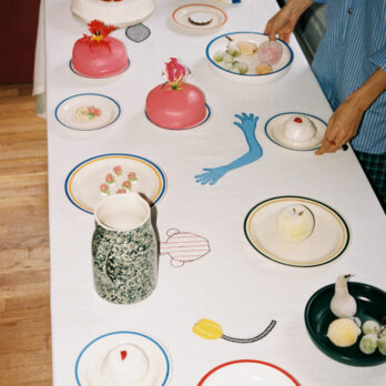Nappe brodée hay