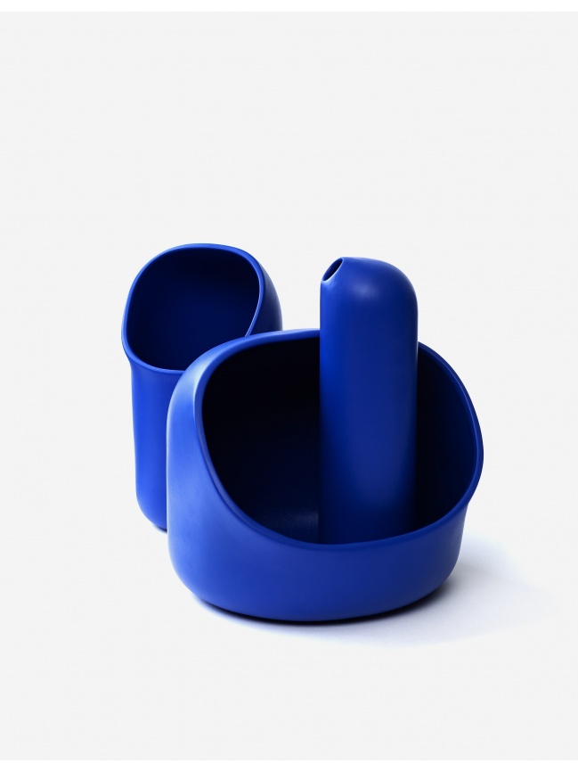 Moustache carafe o bleu fonce design objet royan