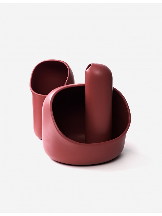 Corbeille à fruit Moustache rouge terracotta - L'Objet Royan