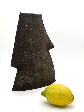 Vase artisanal grès noir Guylène Galantine