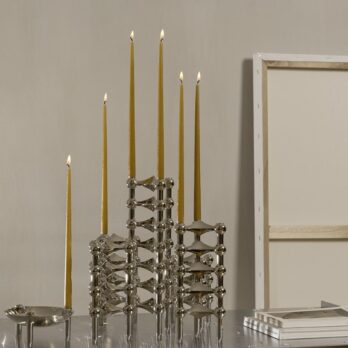 bougeoir stoff nagel single chrome