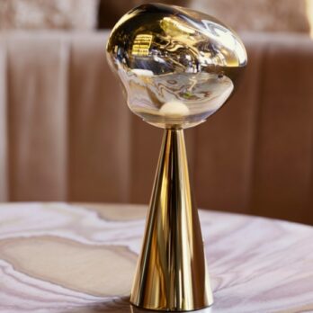 lampe melt portable led Tom Dixon gold