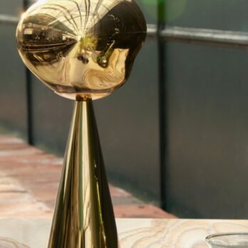 lampe melt portable led Tom Dixon gold