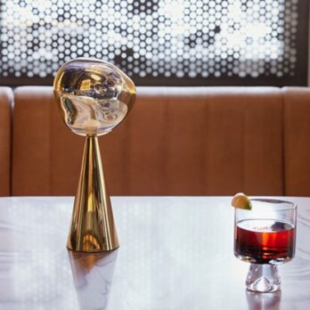 lampe melt portable led Tom Dixon gold