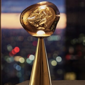 lampe melt portable led Tom Dixon gold