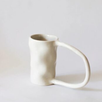 Méga mug Céju en grès blanc l'objet royan