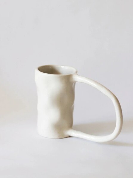 Méga mug Céju en grès blanc l'objet royan
