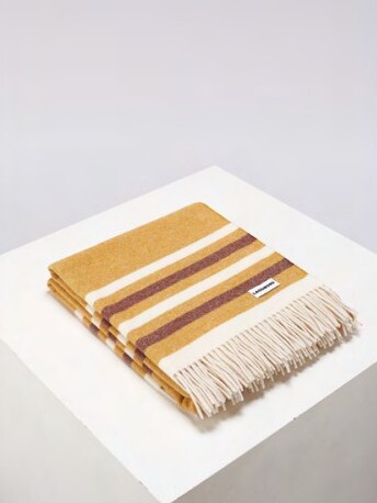 plaid laine vierge lagomoro moutarde lobjet royan