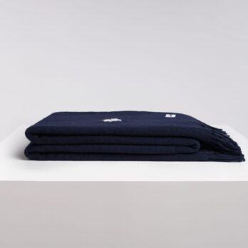 Plaid Notte LAGOMORO brodé à la main pure laine vierge