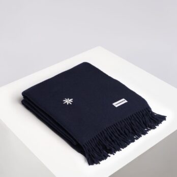 Plaid Notte LAGOMORO brodé à la main pure laine vierge