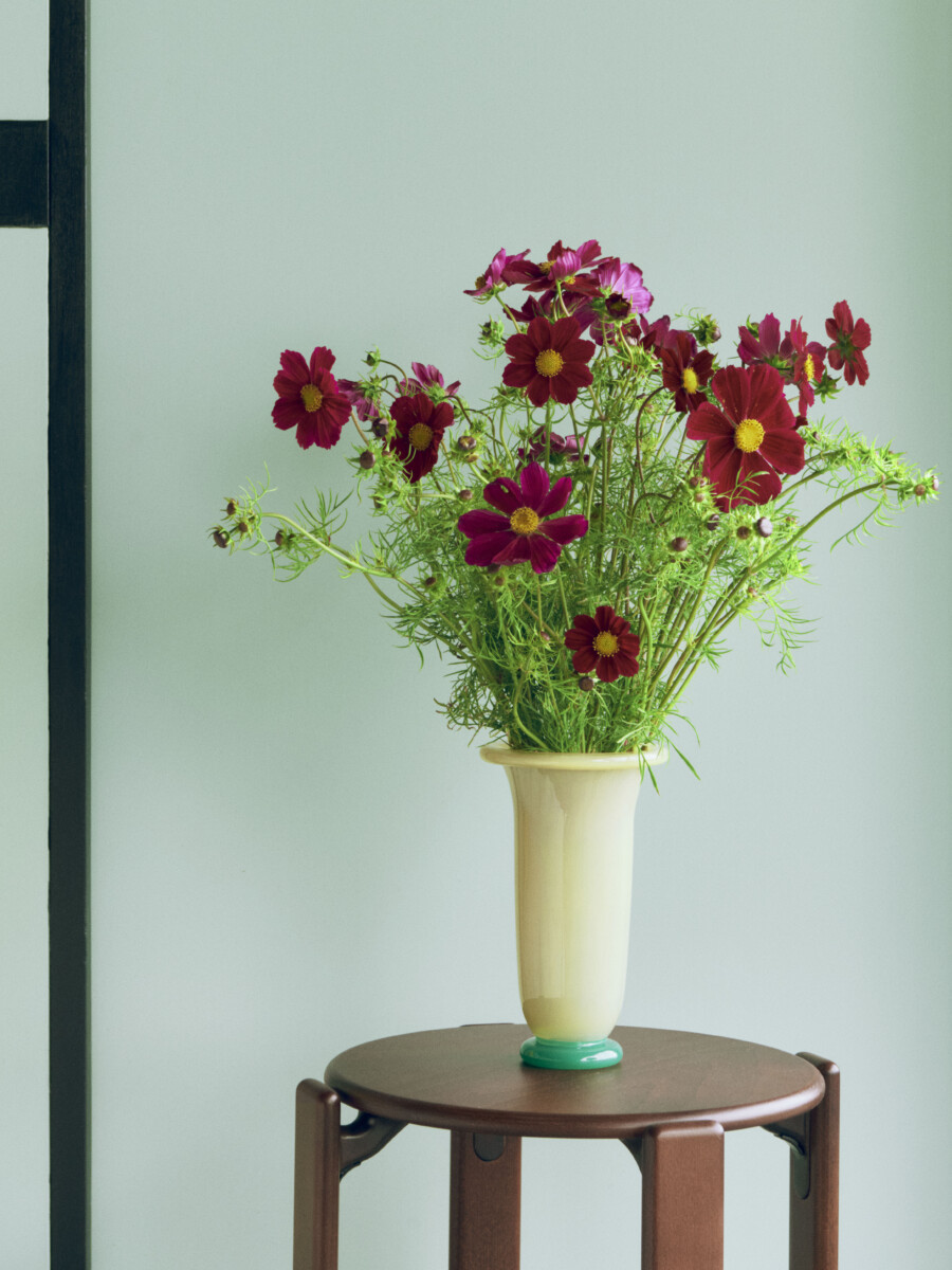 Vase Empire Hay sand & green