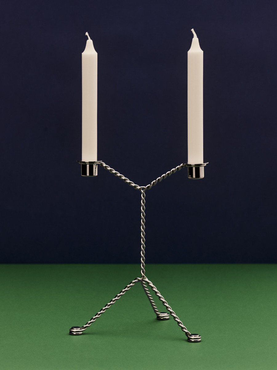 Chandelier Wire Hay métal torsadé chrome