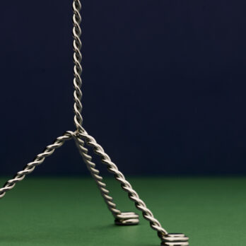 Chandelier Wire Hay métal torsadé chrome