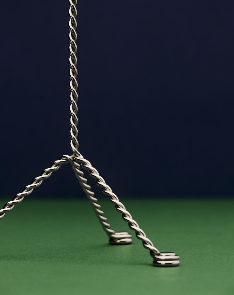 Chandelier Wire Hay métal torsadé chrome