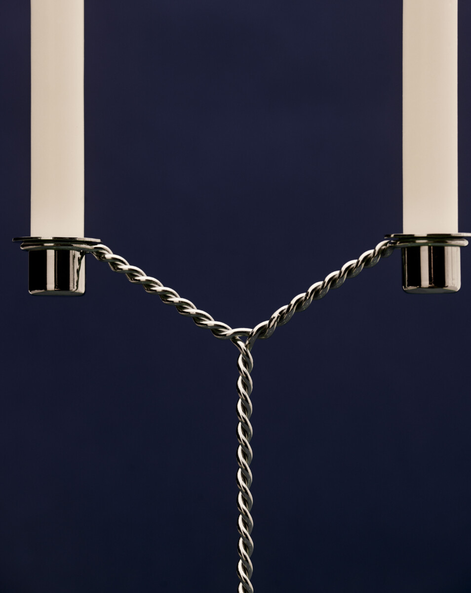 Chandelier Wire Hay métal torsadé chrome