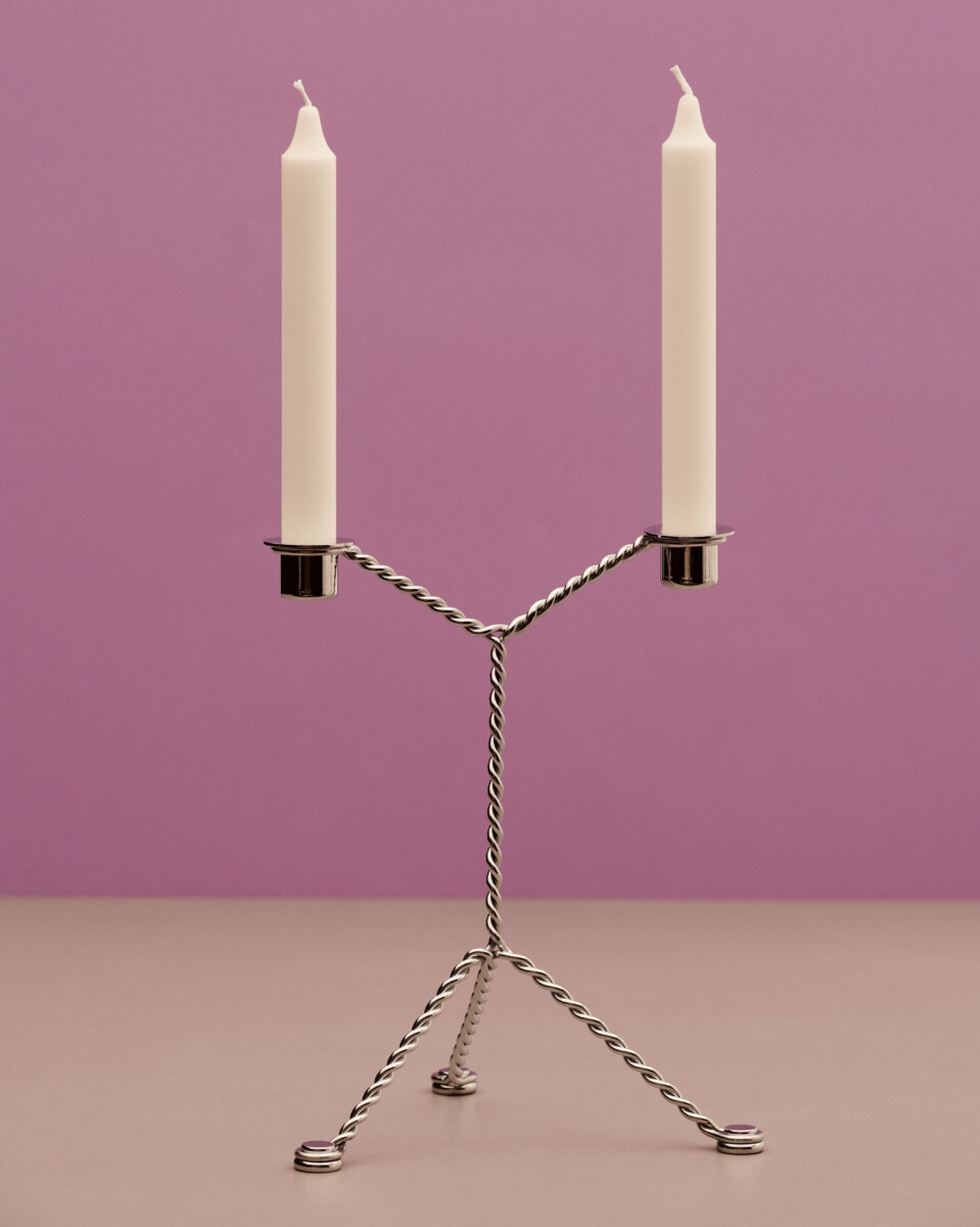 Chandelier Wire Hay métal torsadé chrome