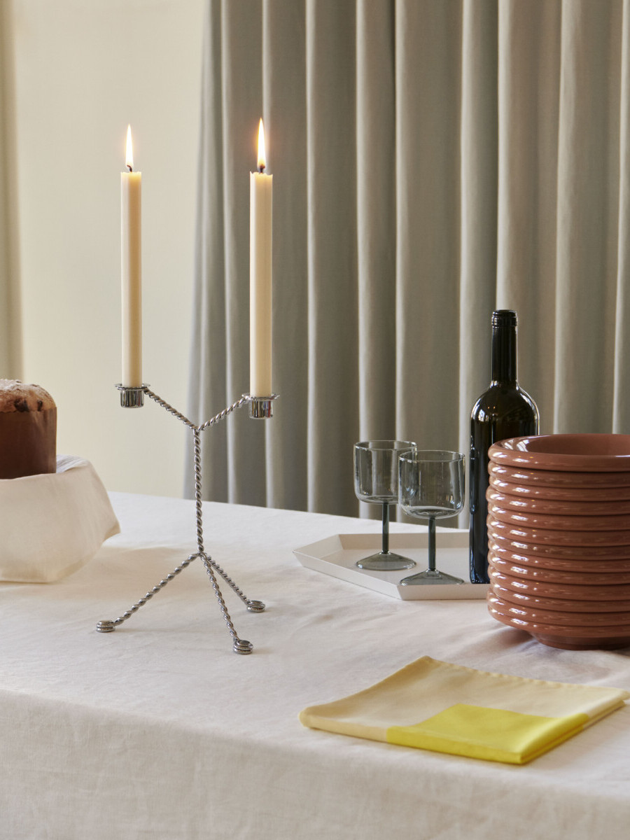 Chandelier Wire Hay métal torsadé chrome